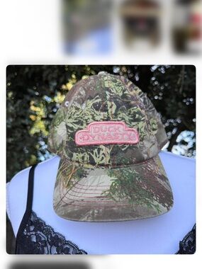 Camo Baseball Cap with Pink Patch